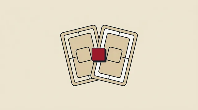 Two cards and a marker, drawn