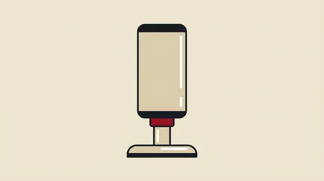 A microphone on its stand, drawn