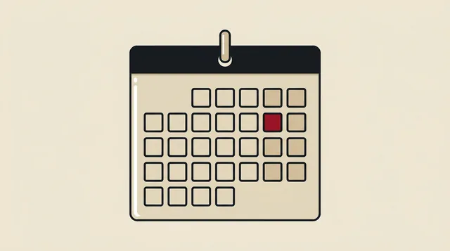 The camp calendar, drawn