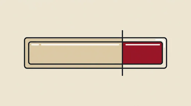 The edge as an unequal split, drawn