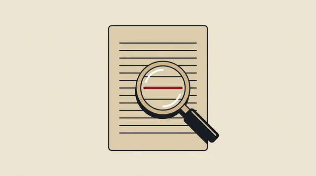 The clause under the magnifier, drawn